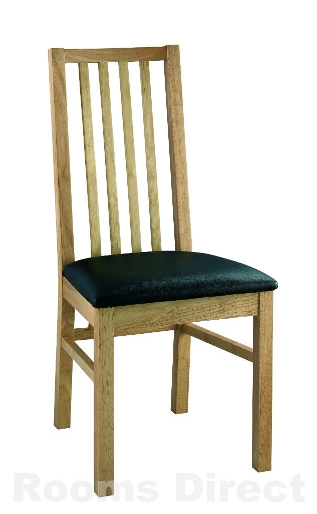 Atlantis Oak 4 Slatted Chair (Pair) - Click Image to Close